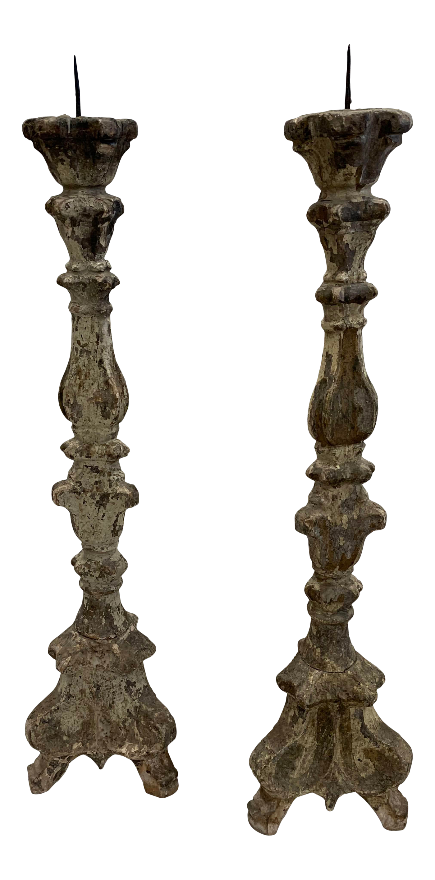 18th Century Tuscan Candlesticks- A Pair