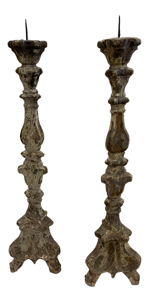 18th Century Tuscan Candlesticks- A Pair