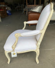 French Louis XV Chairs in Linen
